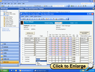 Project Time Tracking Template from trackeroffice.com