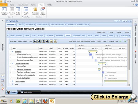 Outlook 2010 Gantt Chart